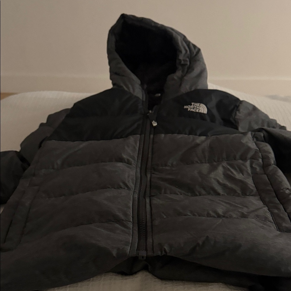 The North Face Charcoal and Black Puffer Jacket